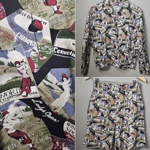 Vintage Tail Woman Golf Bomber Jacket & Shorts small medium